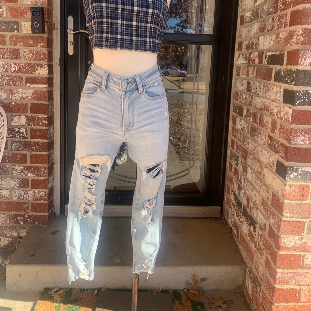 American eagle high rise jegging crop